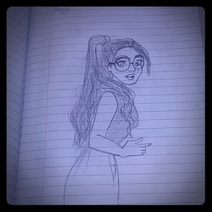 Modern librarian drawing